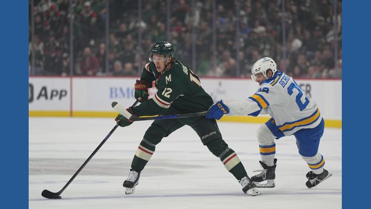 Matt Boldy has 5th career hat trick and Wild beat Blues 5-4 — KARE 11 Sports, St. Louis Park Sports news