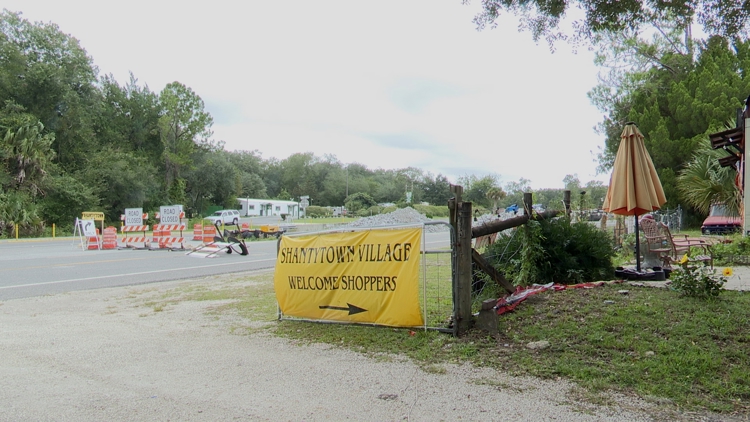Shantytown Village owner concerned Pellicer Creek bridge construction is impacting business — First Coast News Local, St. Louis Park Business news
